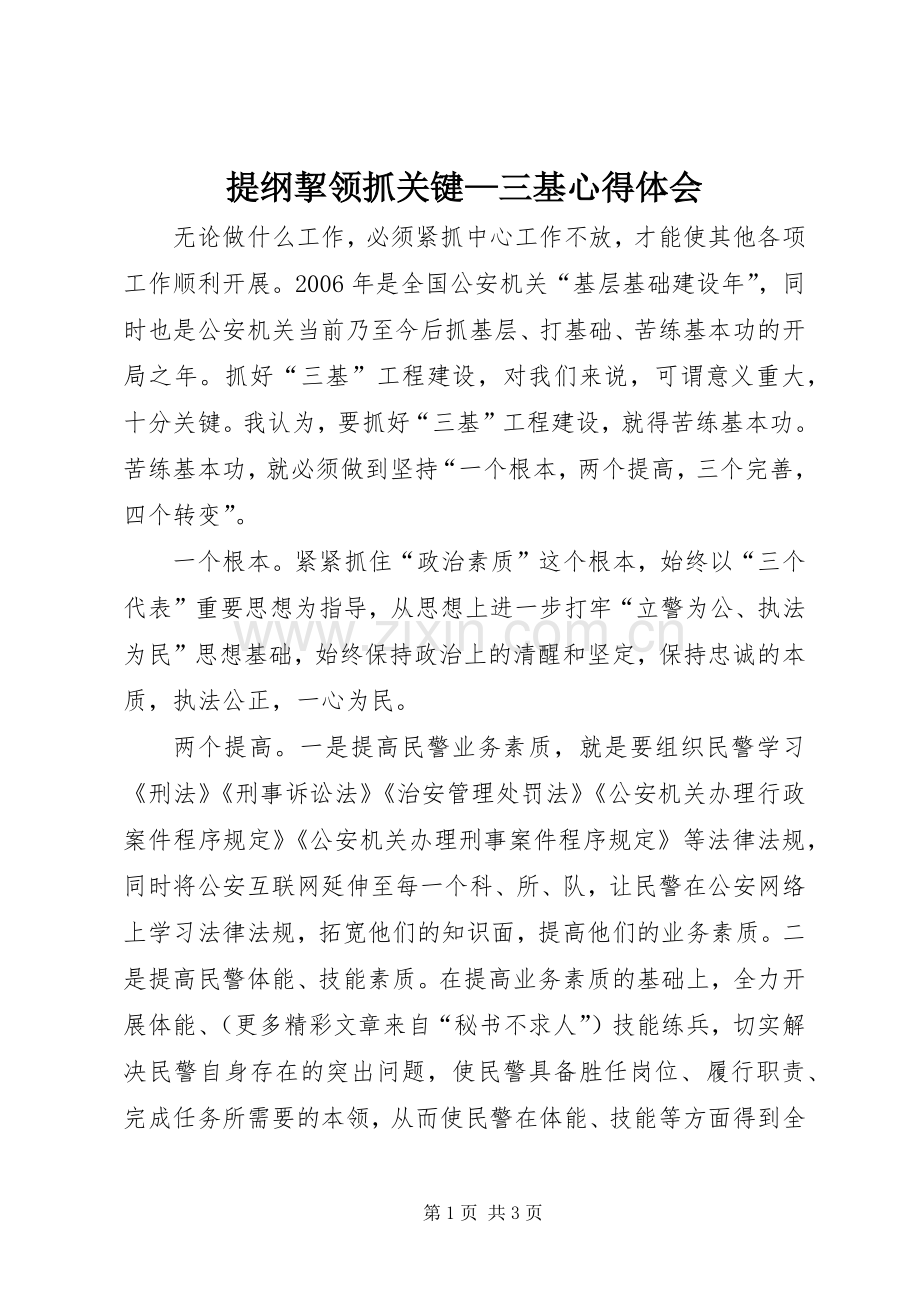 提纲挈领抓关键—三基心得体会.docx_第1页