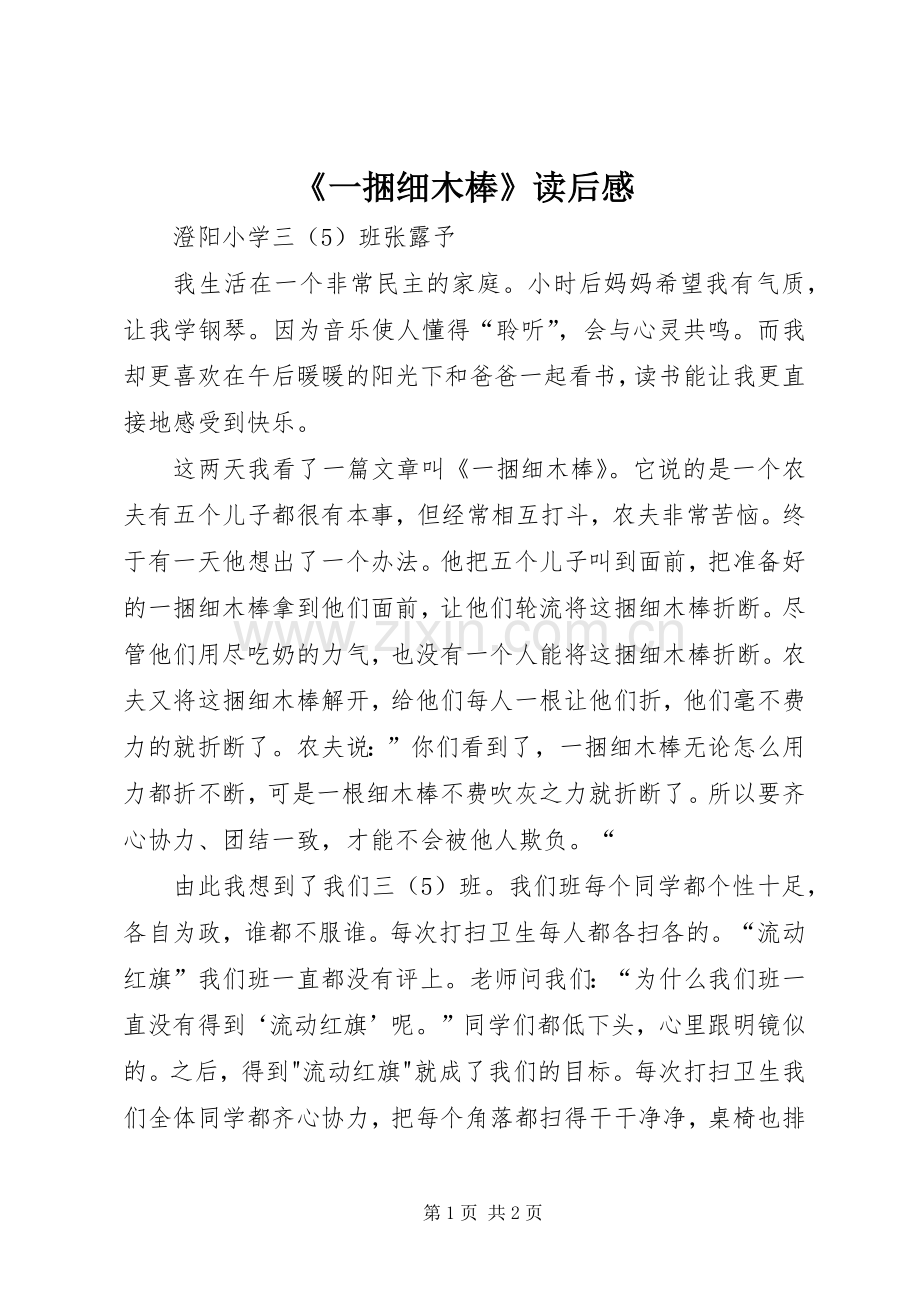 《一捆细木棒》读后感.docx_第1页