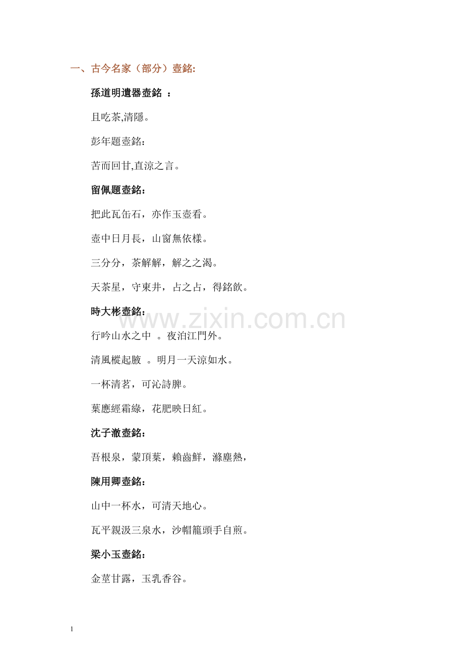 古今名家紫砂壶壶铭.doc_第1页