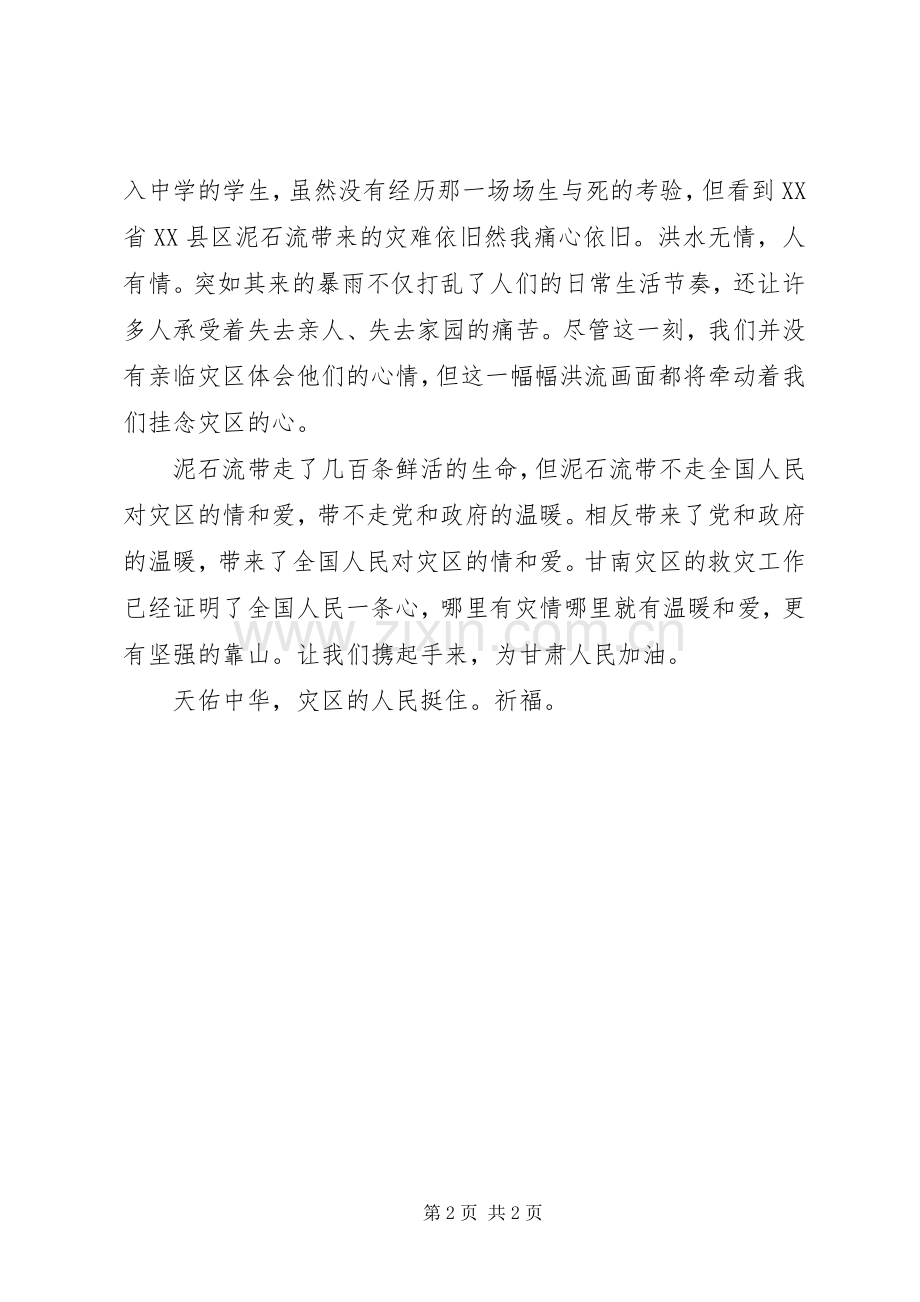 舟曲泥石流抗灾救灾体会.docx_第2页