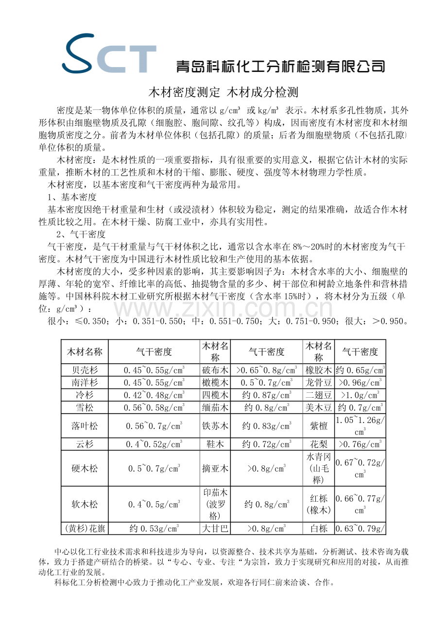 木材密度测定 木材成分检测.pdf_第1页