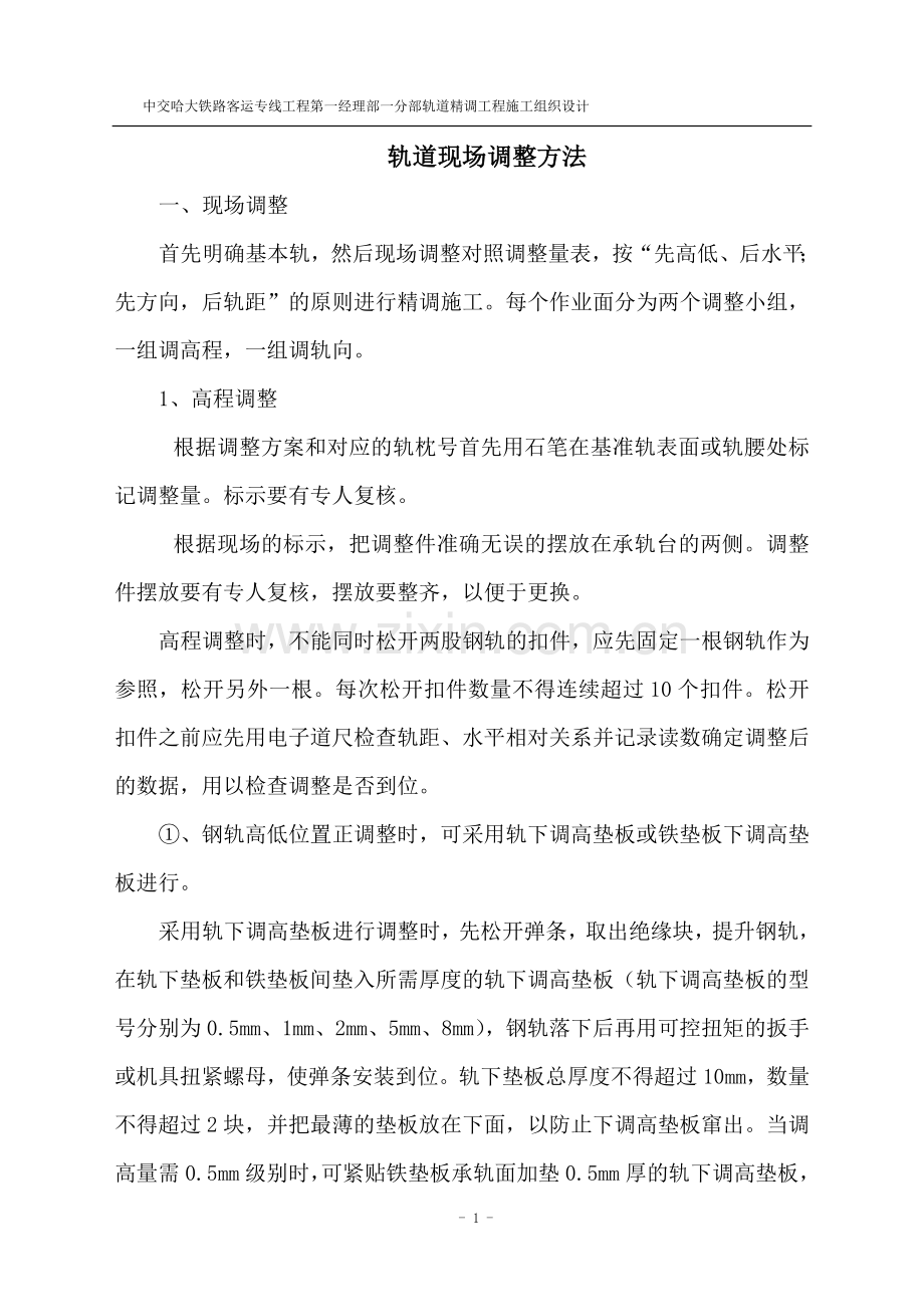 轨道现场精调方法.doc_第1页