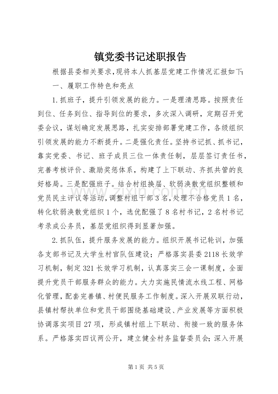 镇党委书记述职报告 (51).docx_第1页