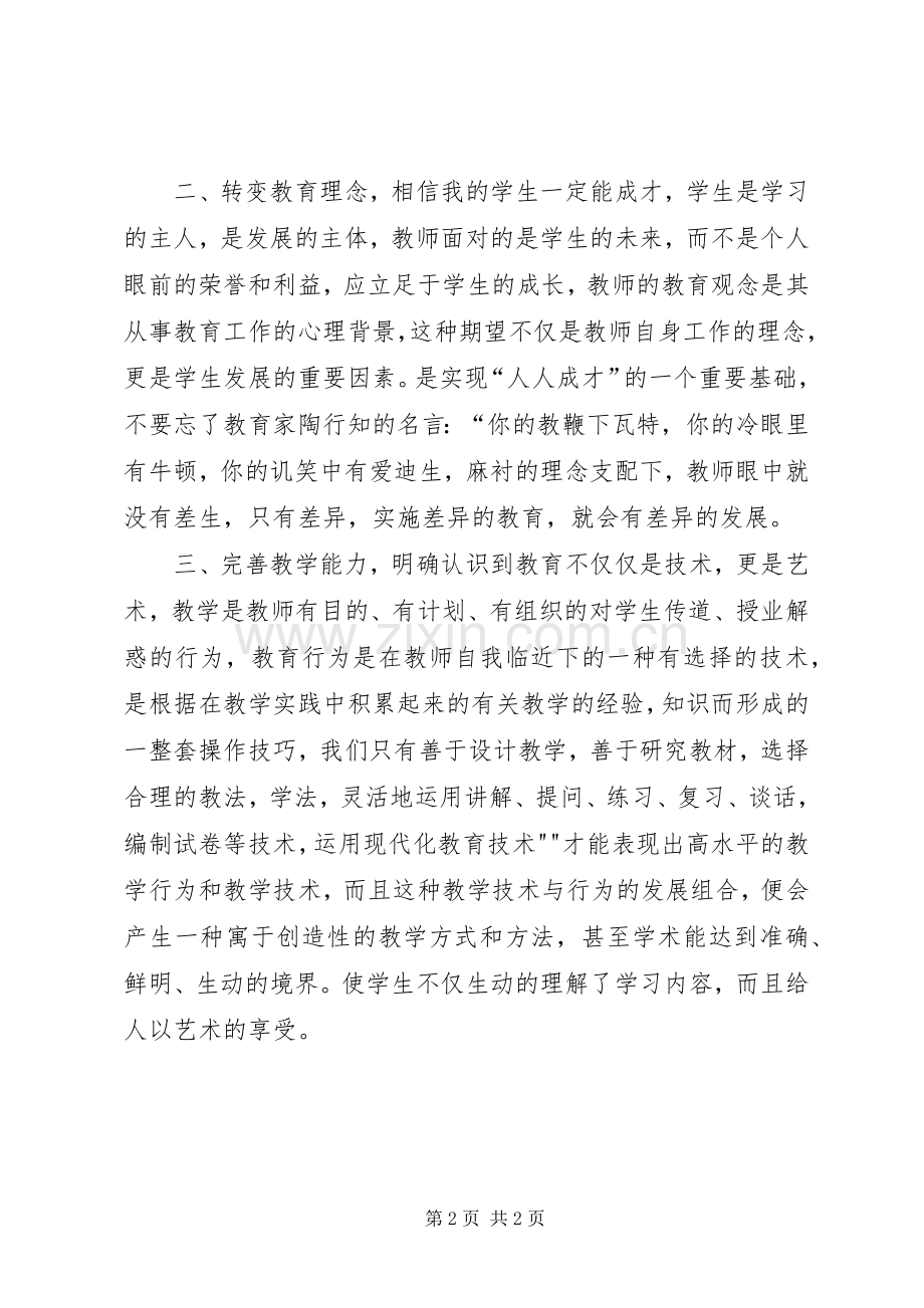 小继教《有效上课知识建构型视野下的上课问题与对策》校级培训心得[五篇范文].docx_第2页