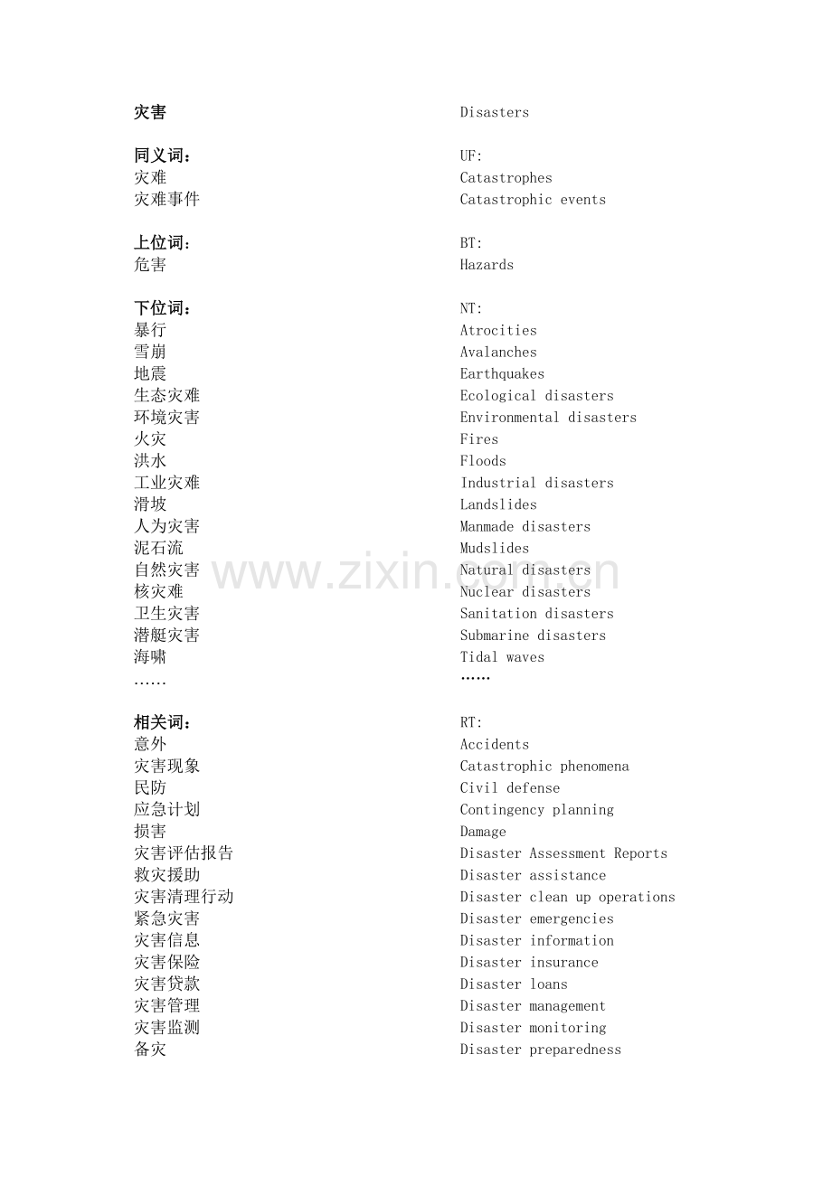 灾害(语义架构).doc_第1页
