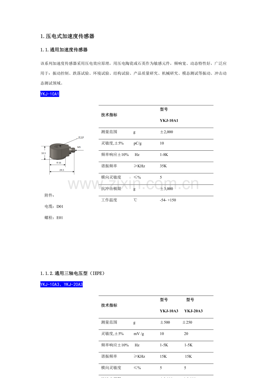 传感器样本资料.docx_第1页