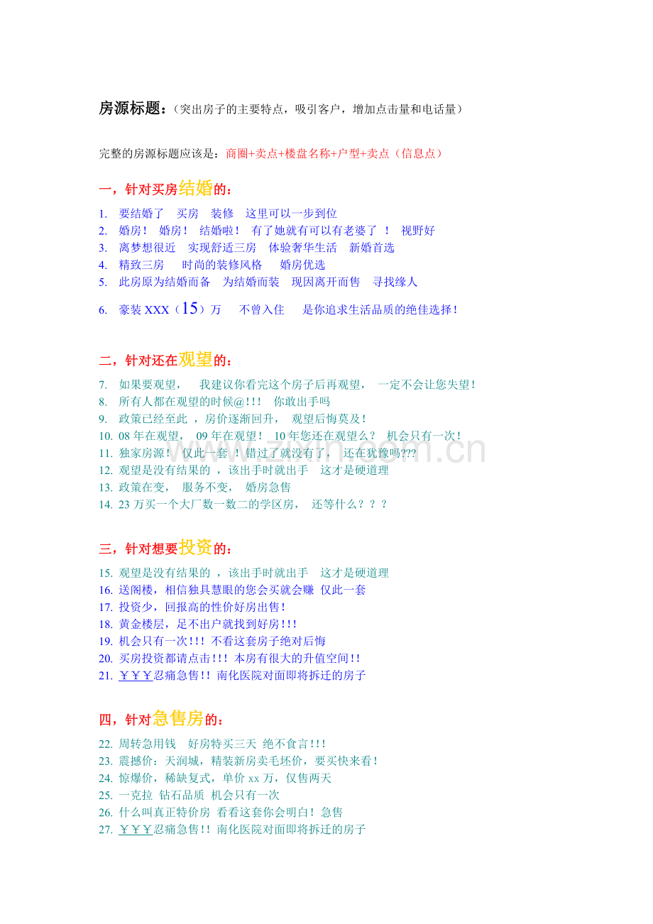 房源标题大全.doc_第1页