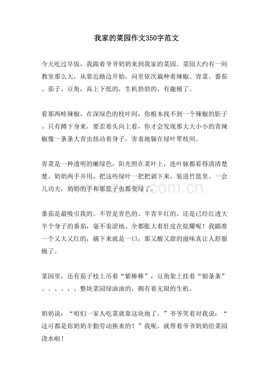 我家的菜园作文350字范文.doc_第1页