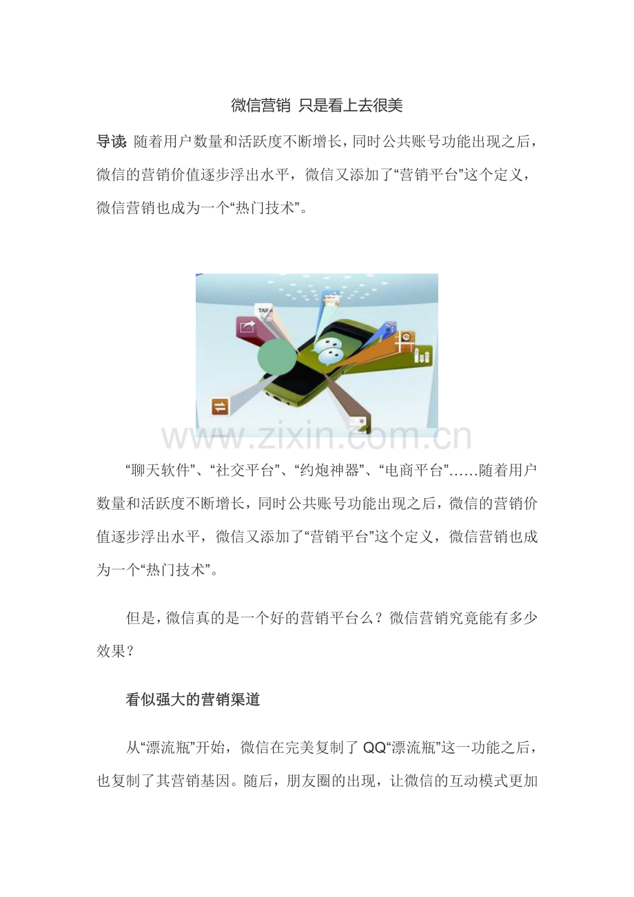 微信营销 只是看上去很美.doc_第1页