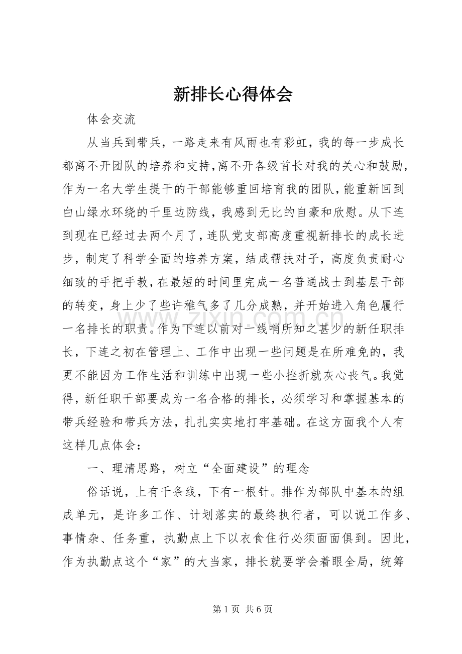 新排长心得体会.docx_第1页