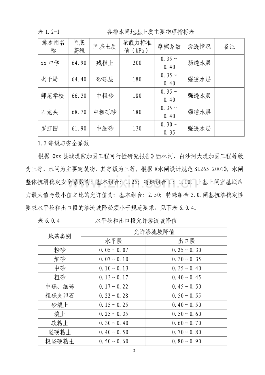 排水闸稳定及结构计算.doc_第2页