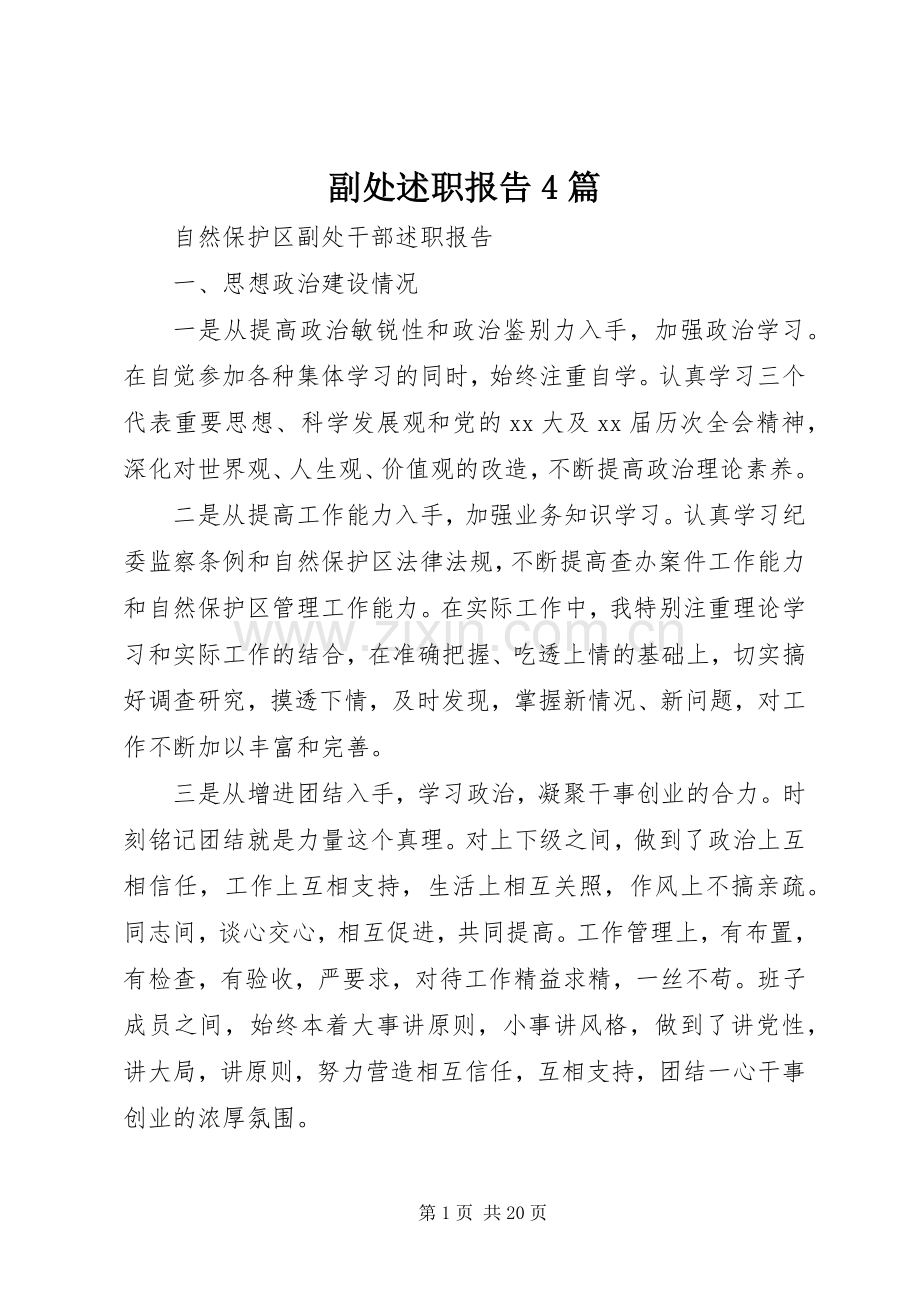 副处述职报告4篇.docx_第1页