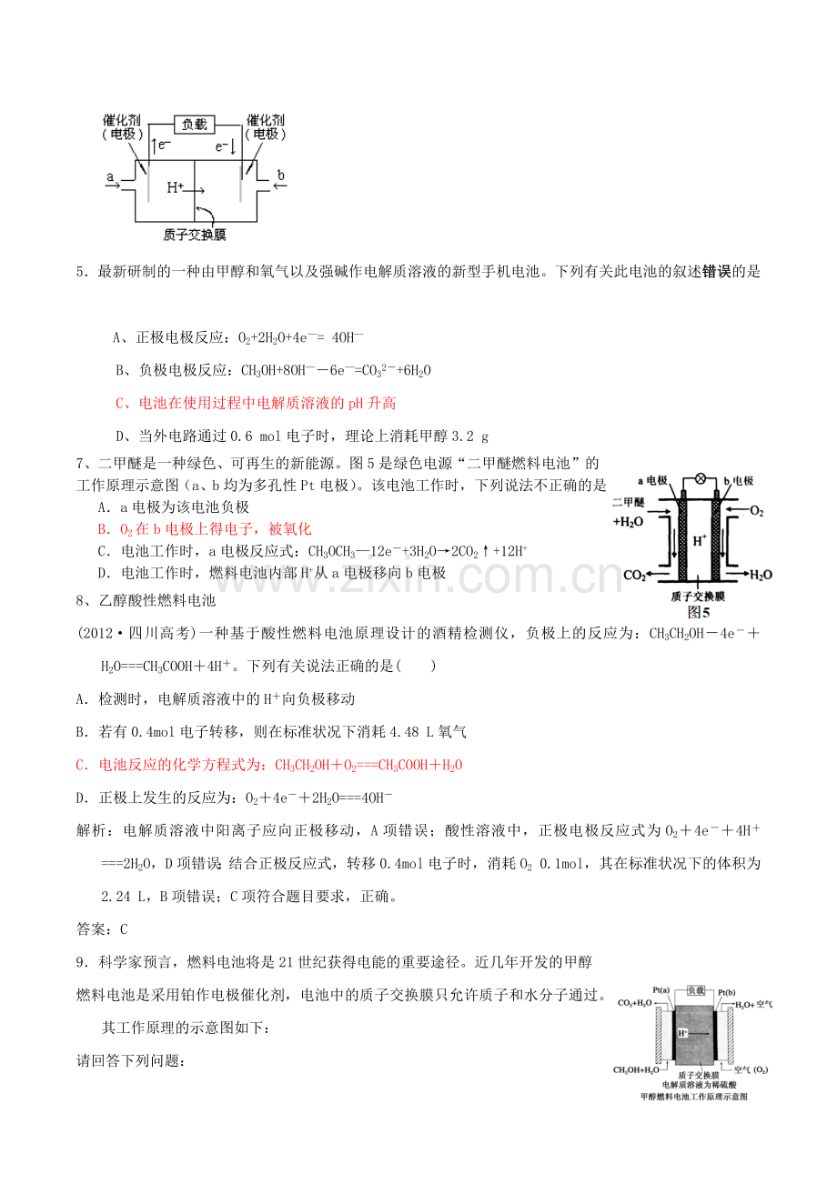 形形色色的燃料电池 含答案.docx_第2页
