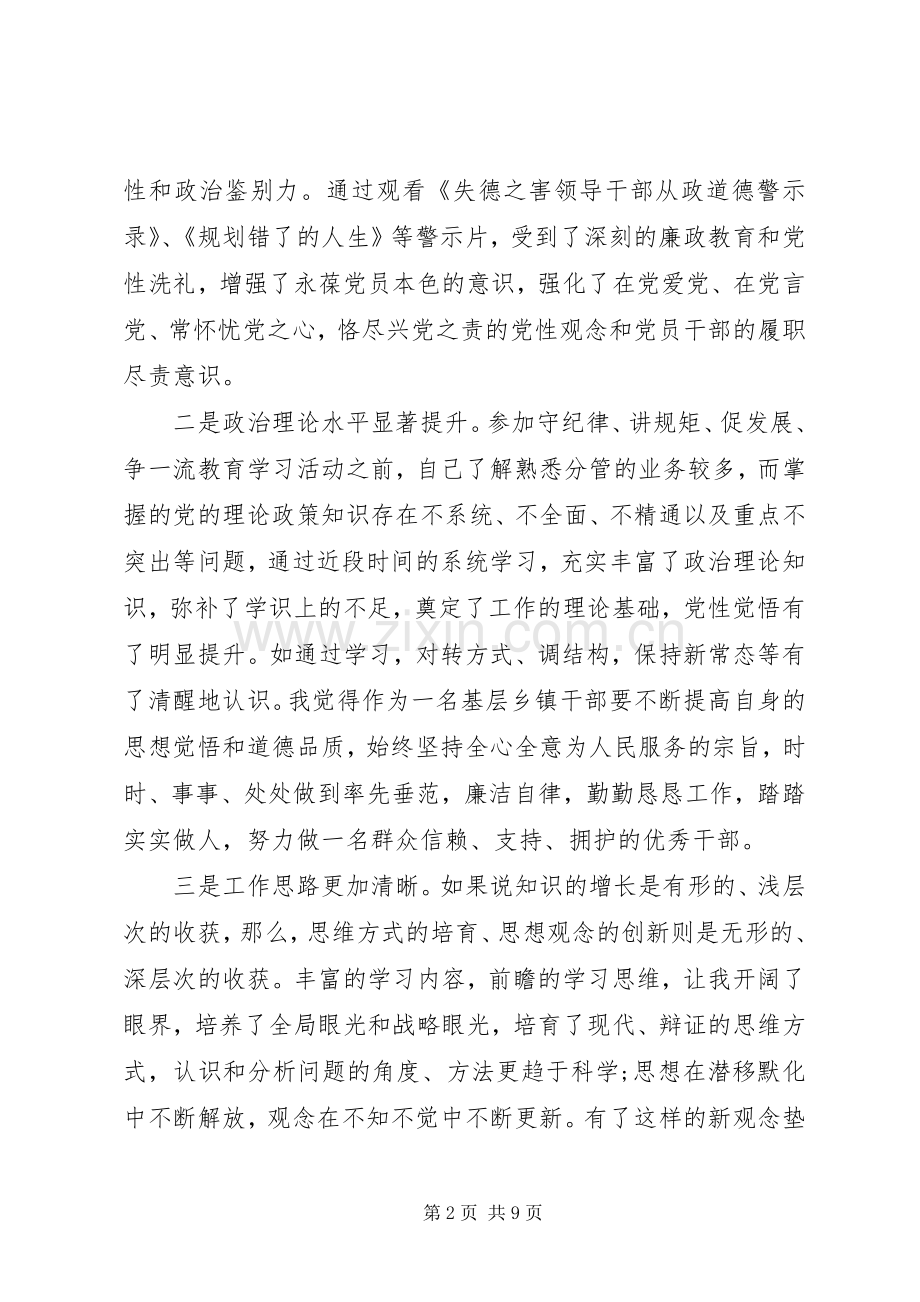 关于个人守纪律讲规矩心得体会5篇.docx_第2页