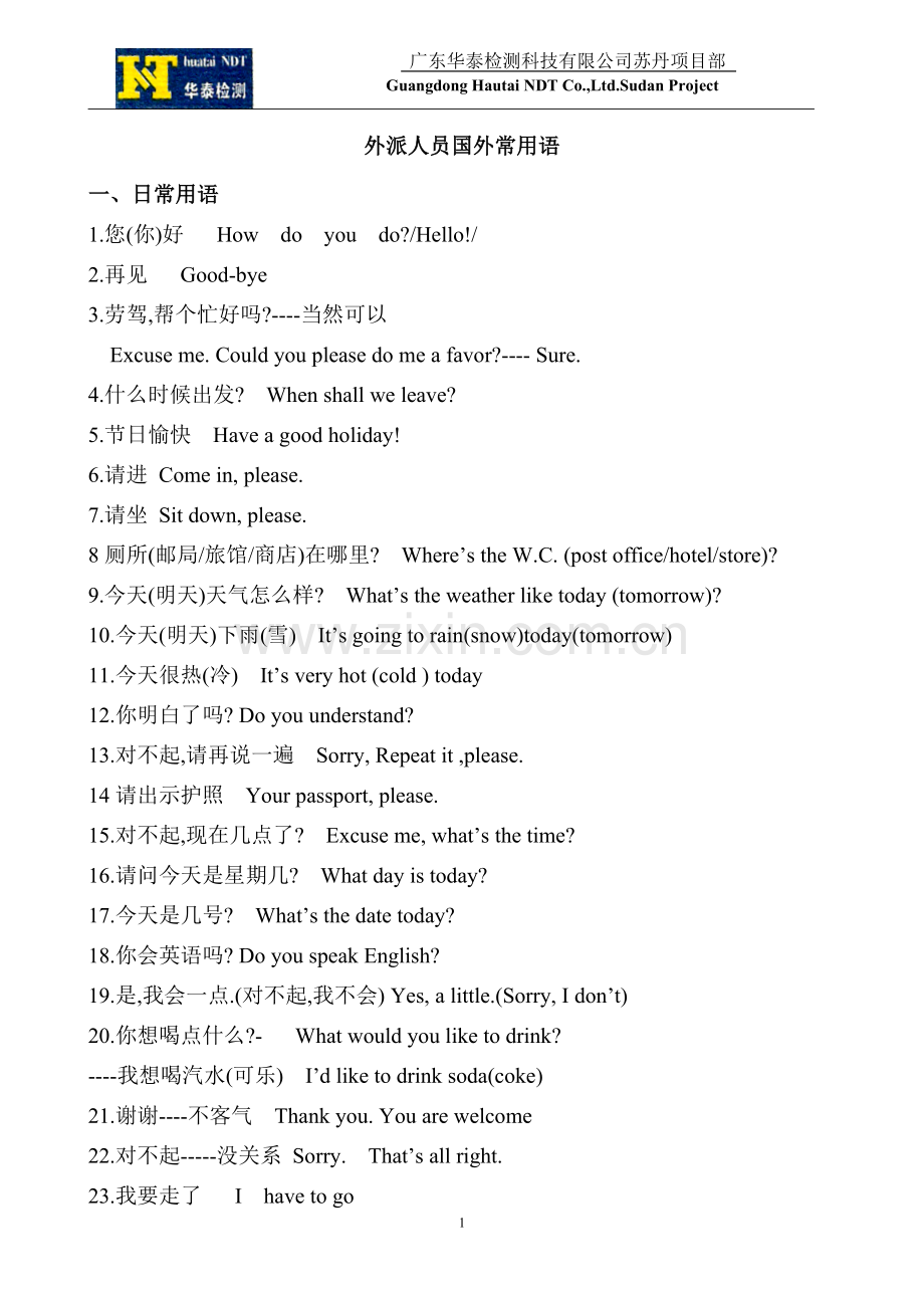 国外劳务人员常用英语[1].doc_第1页