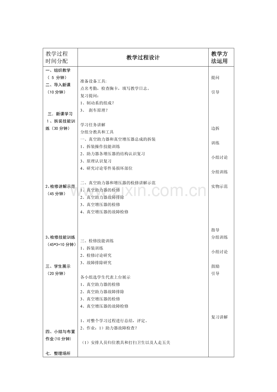 朱明-汽车底盘模块教案-17真空助力器的检修.doc_第2页