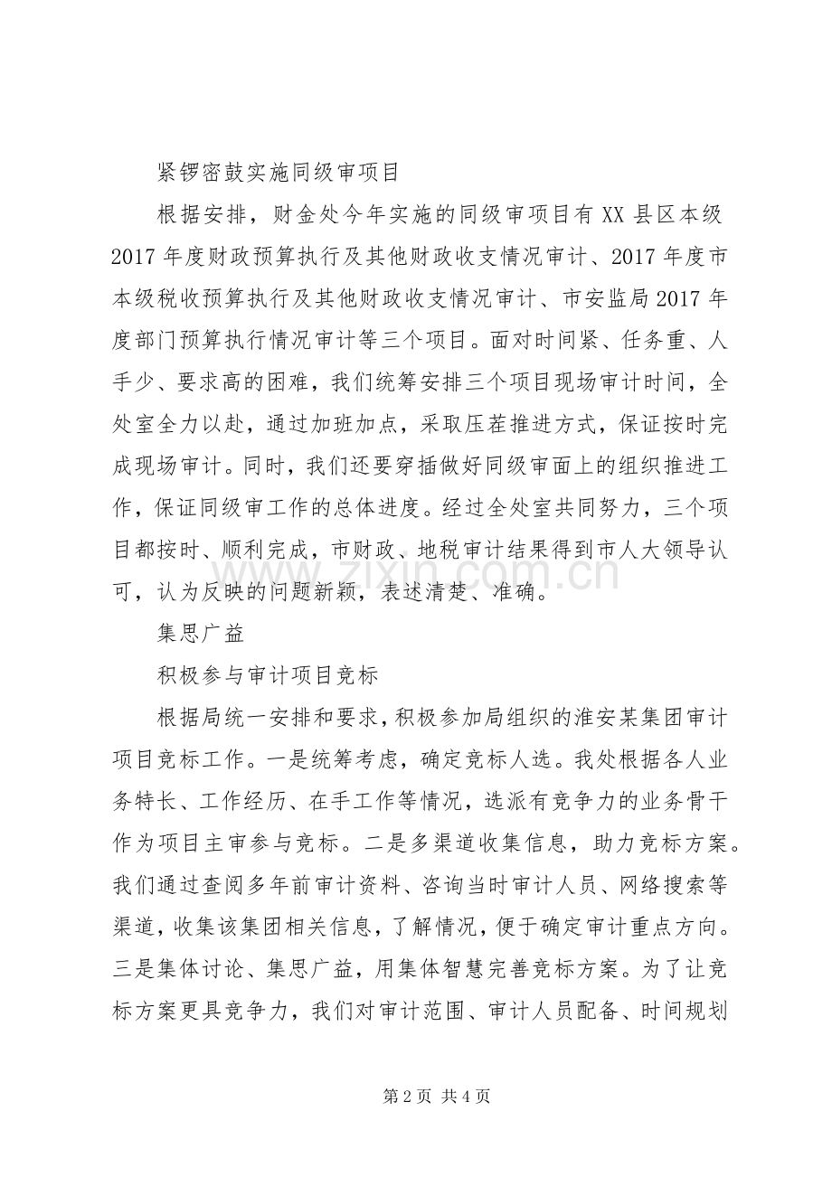 财政金融审计处XX年度述职报告.docx_第2页
