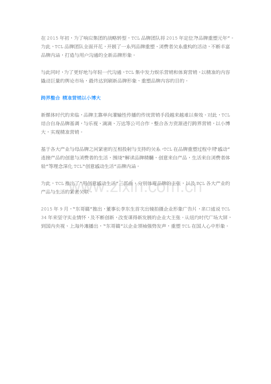 传统企业转型的经典范本：TCL的品牌重塑之路.doc_第2页