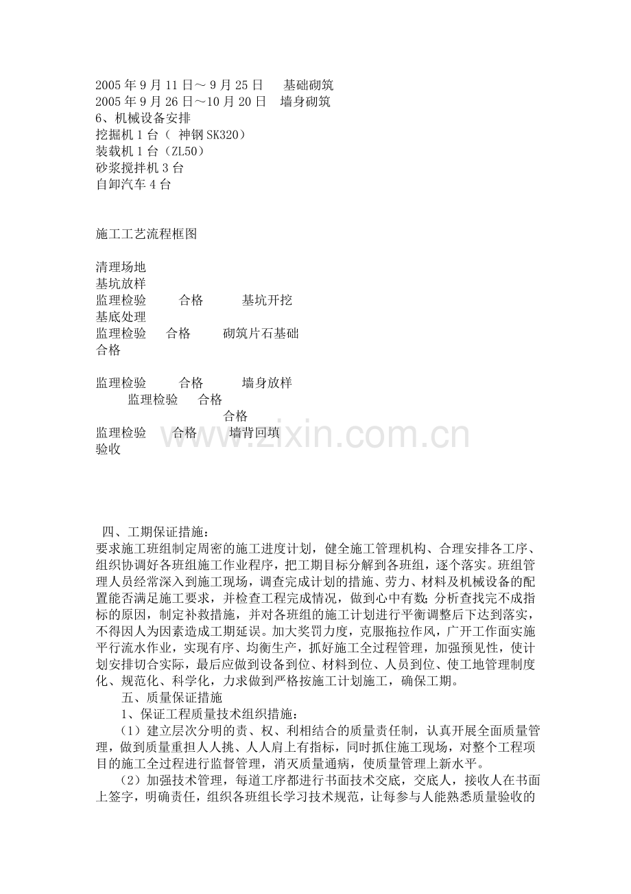 浆砌重力式挡土墙施工方案.doc_第2页