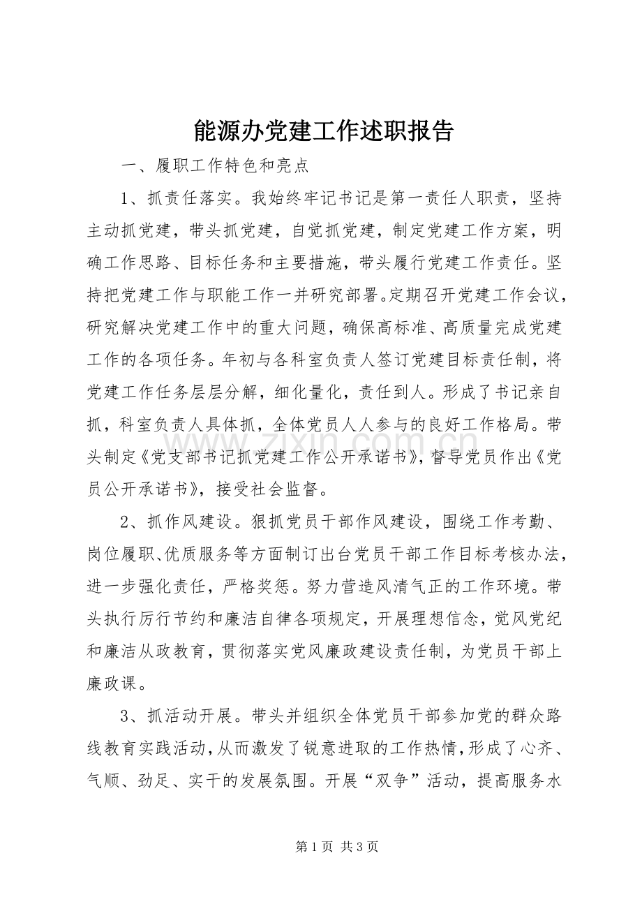 能源办党建工作述职报告.docx_第1页