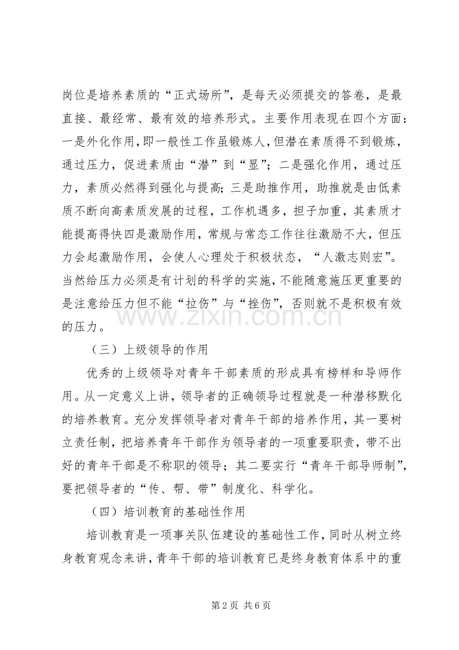 青年干部培养会学习心得范文.docx_第2页