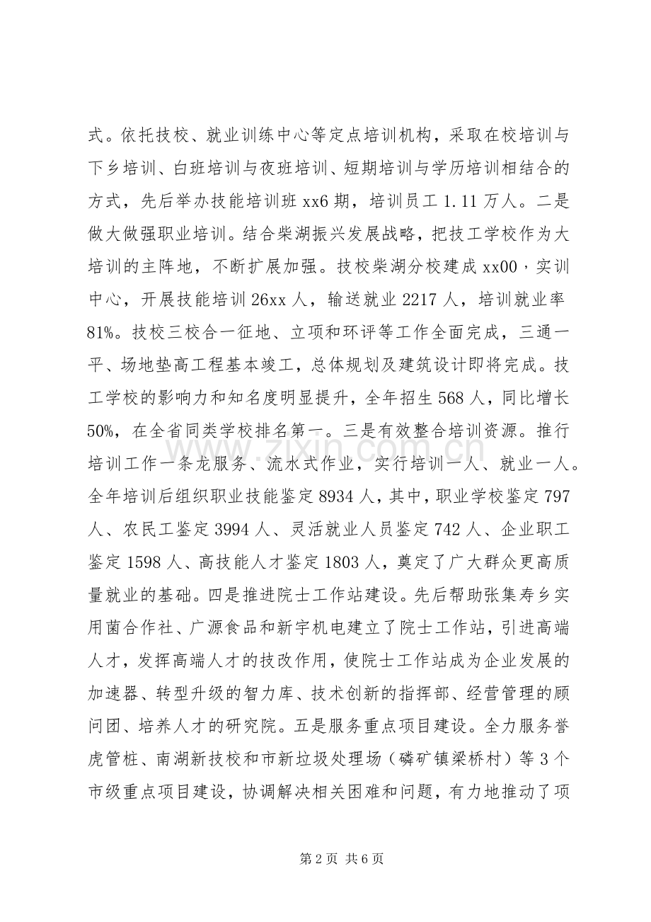 20XX年人社局班子个人述职述廉报告范文.docx_第2页