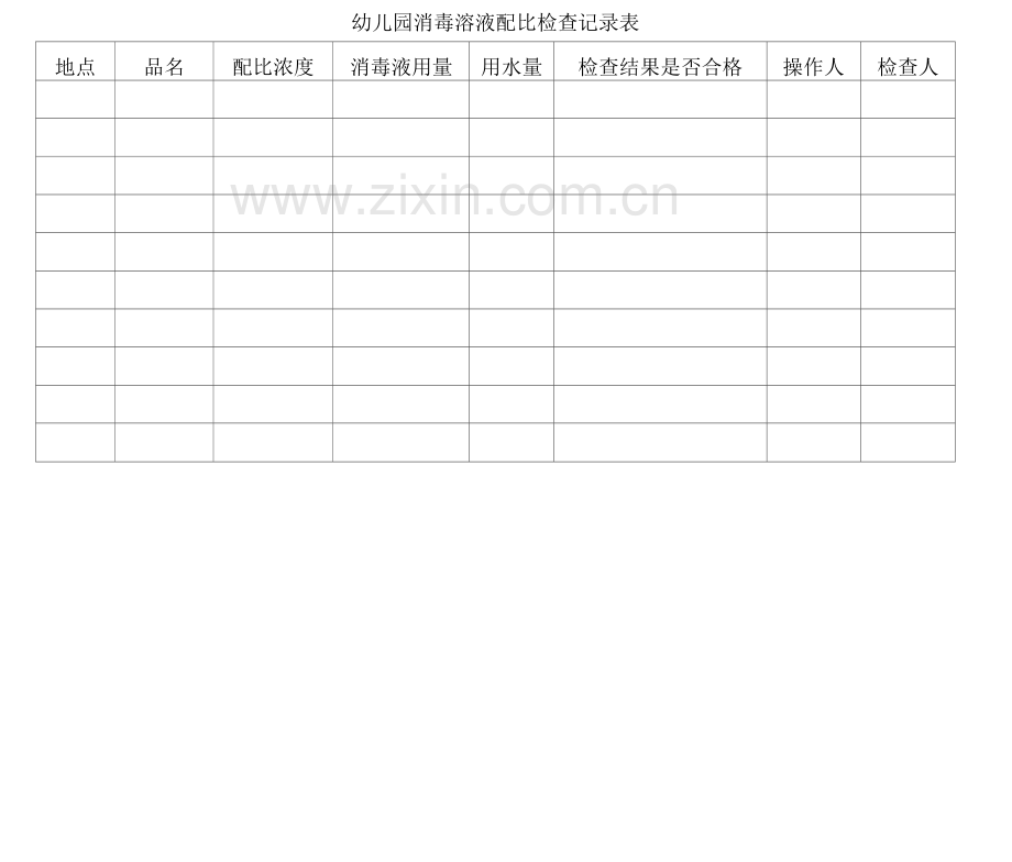 幼儿园返园及在园记录台账表格(10张).docx_第2页