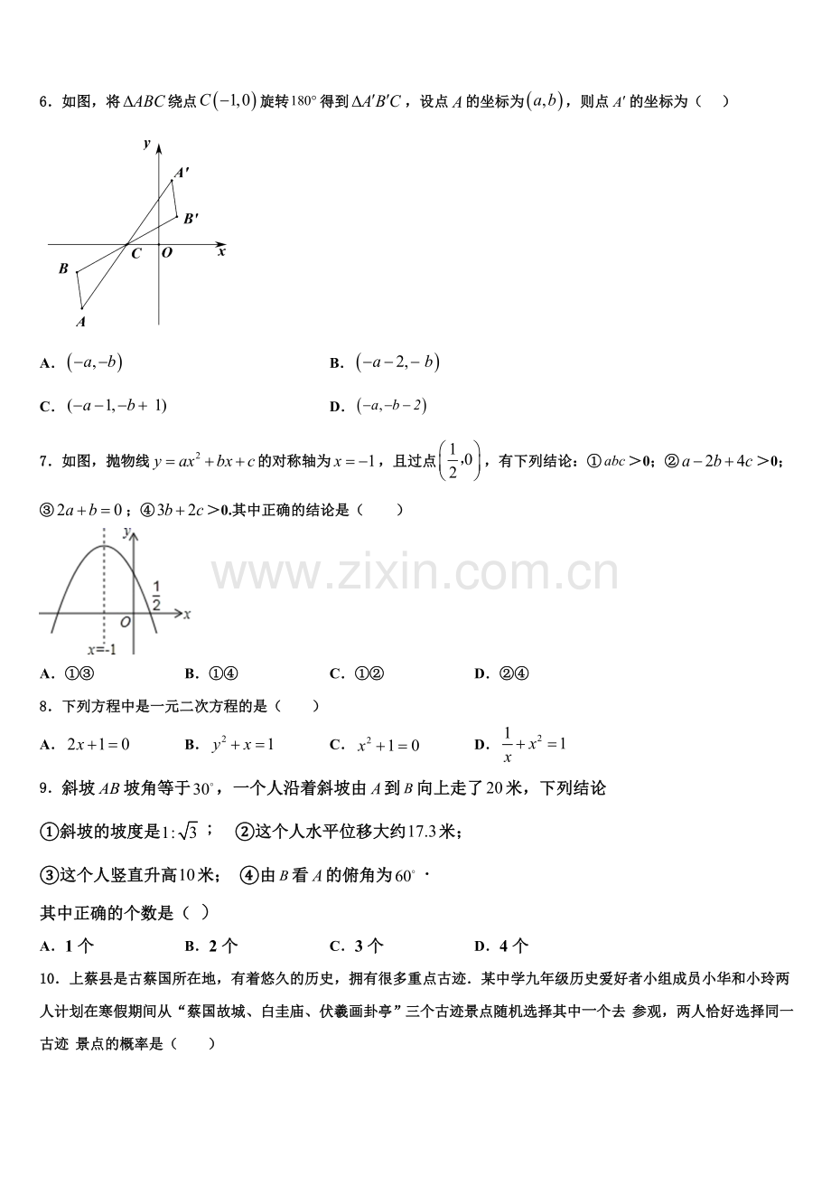 2022-2023学年山东省聊城市茌平县数学九上期末经典试题含解析.doc_第2页