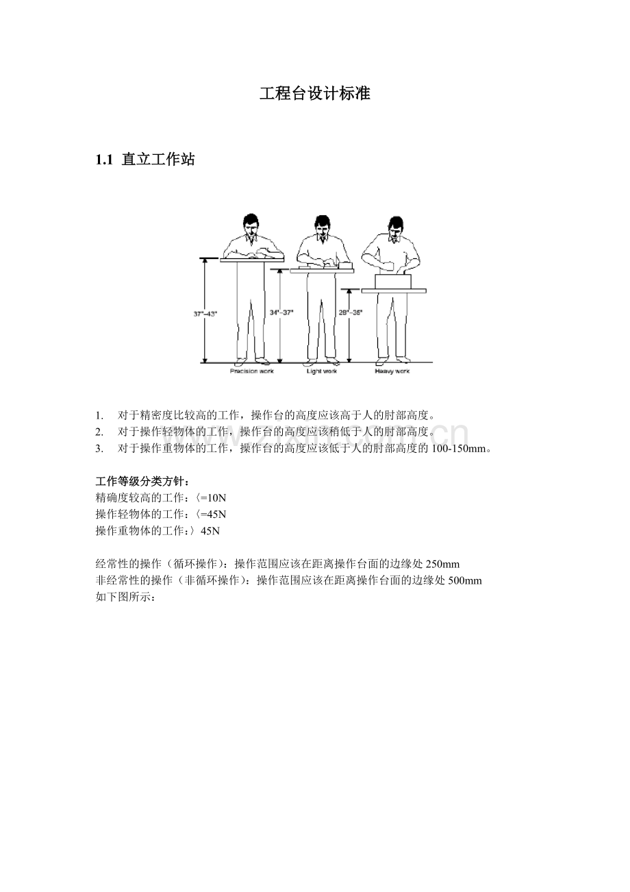 工作台设计标准.doc_第1页