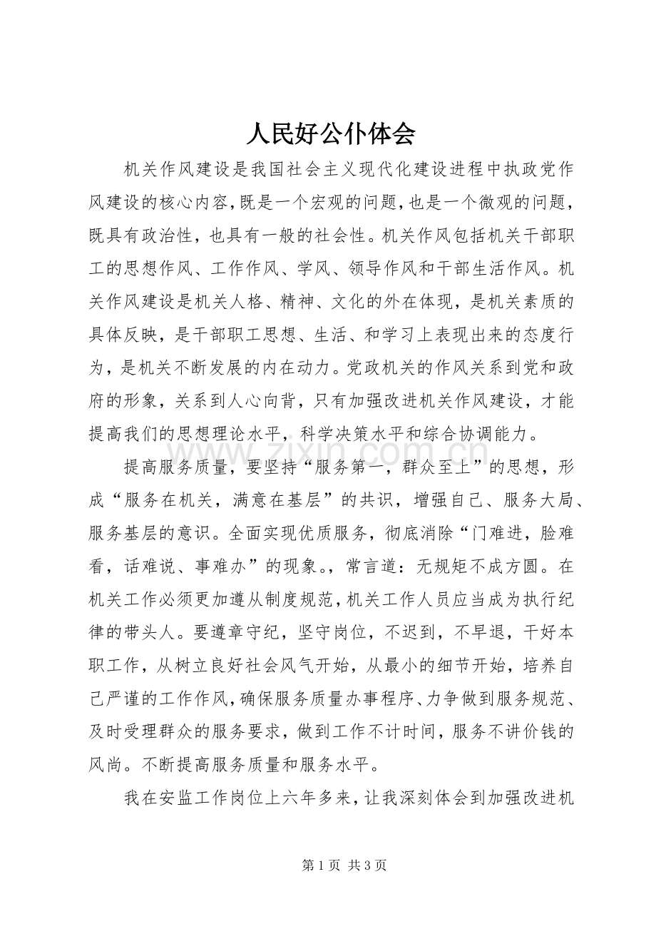 人民好公仆体会.docx_第1页