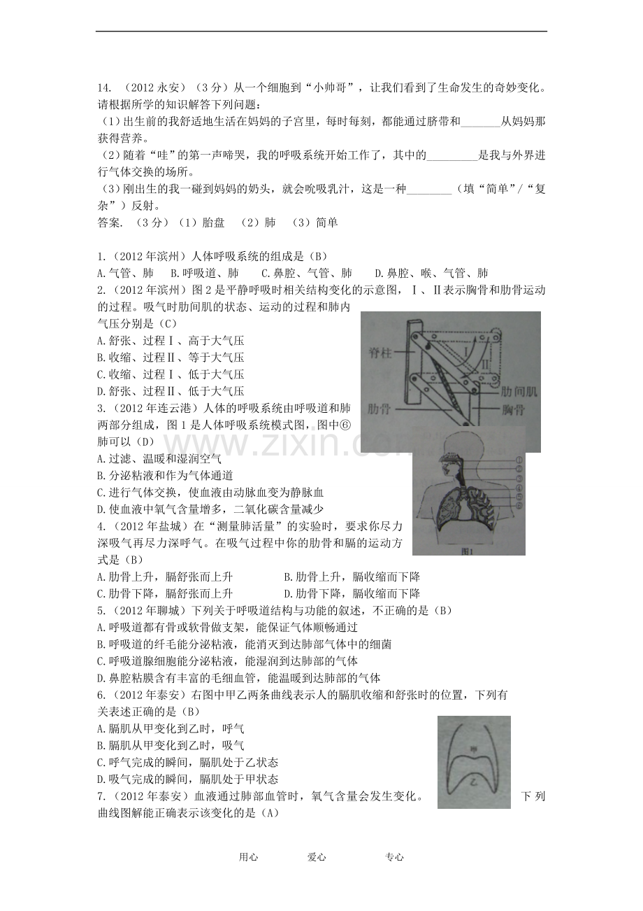 2012年中考生物真题分册汇编-七年级下1-人教新课标版.doc_第2页