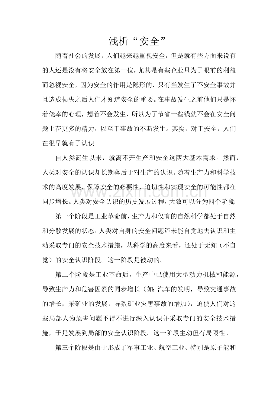浅析“安全”.docx_第1页