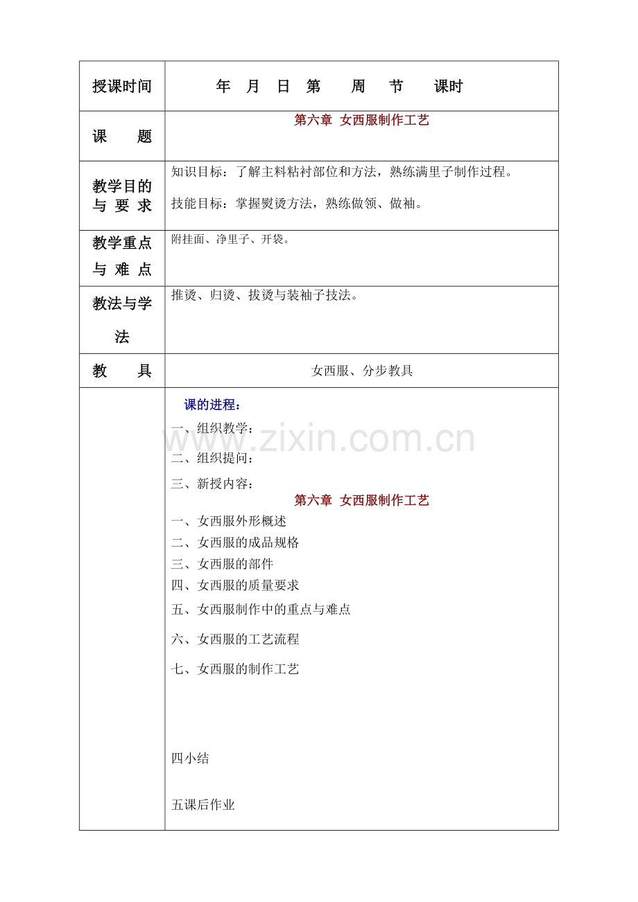 女西服制作零部件制作(一).doc_第1页