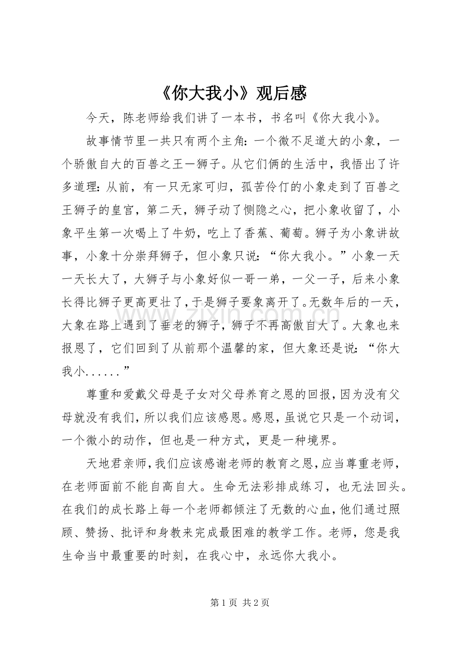 《你大我小》观后感.docx_第1页