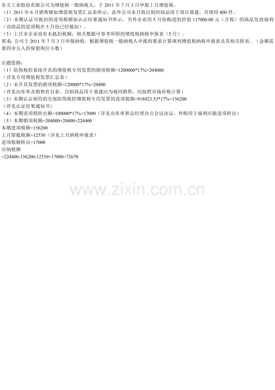 东方工业股份有限公司为增值税一般纳税人[1].doc_第1页