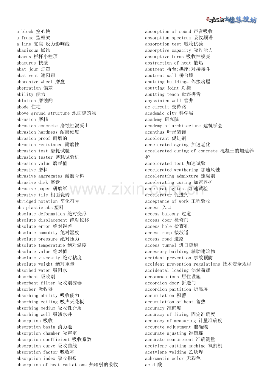 民用建筑专业词典.docx_第1页
