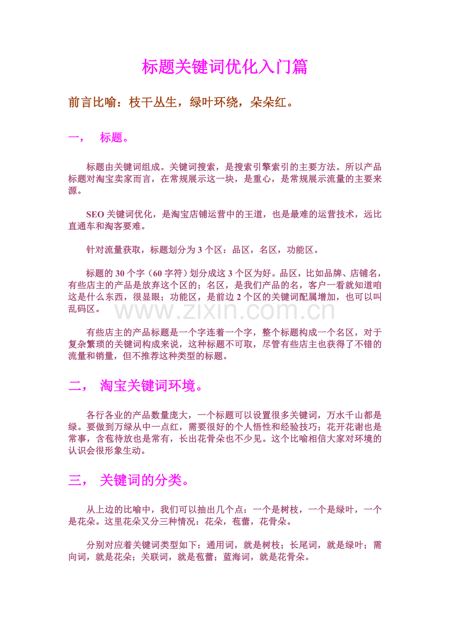 标题关键词优化入门篇.doc_第1页