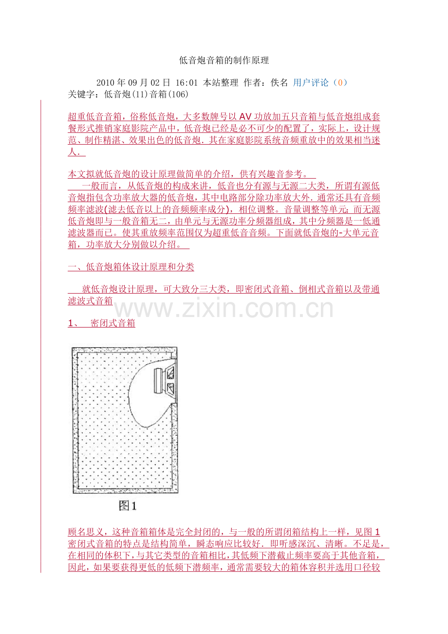 低音炮音箱的制作原理.docx_第1页