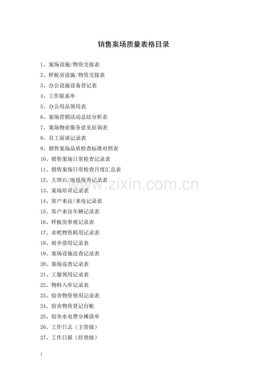 销售案场日常记录表格.docx_第1页