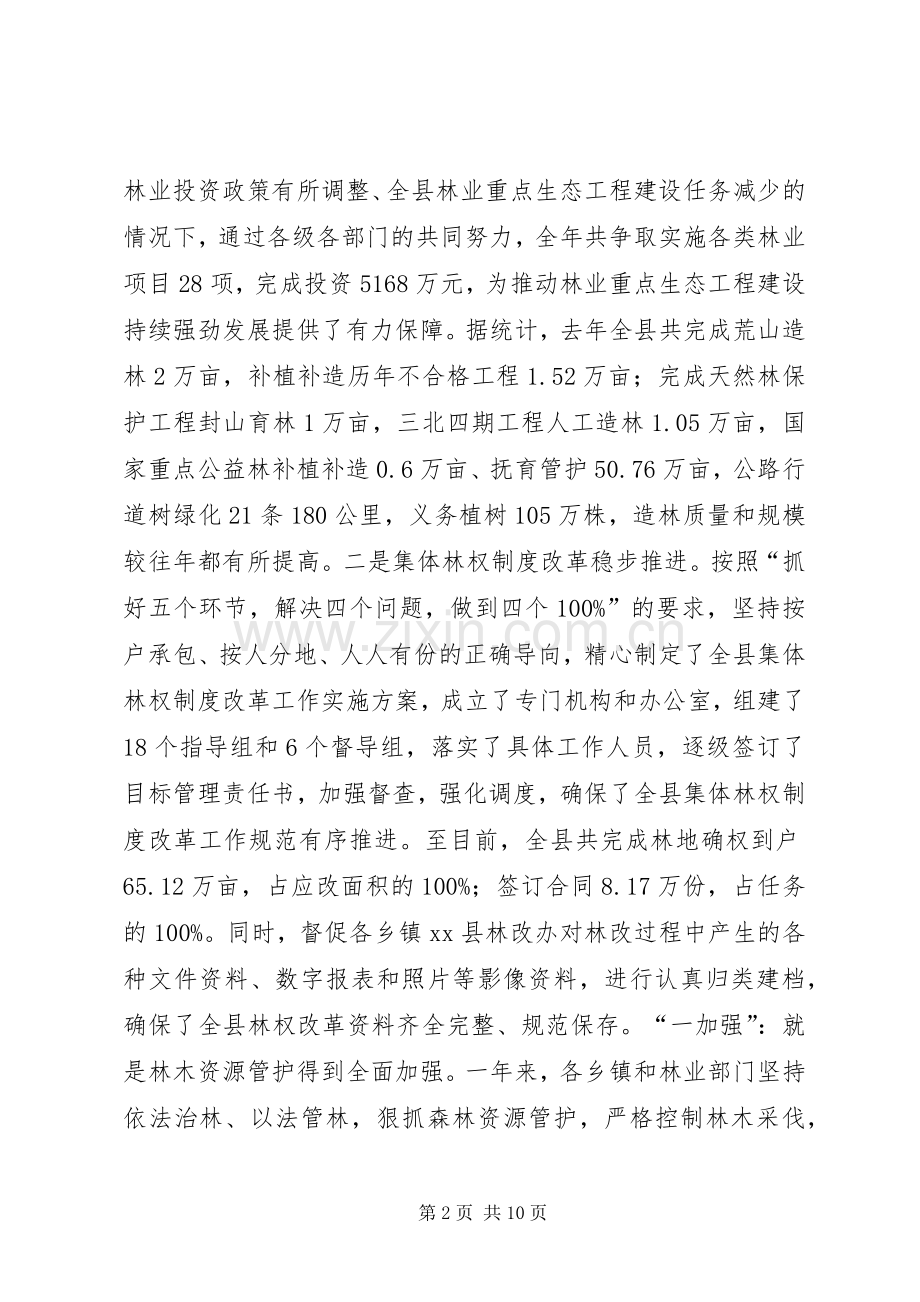 县春季植树造林动员会议讲话稿.docx_第2页
