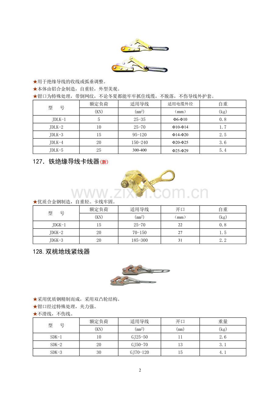 紧线 收线机具(紧线器卡头样式).doc_第2页