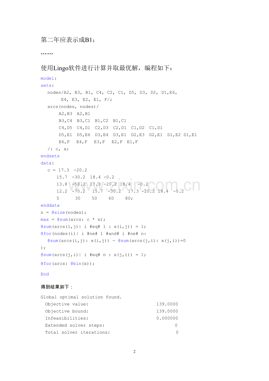 数学模型数学建模 第六次作业 图论组合优化实验.docx_第2页