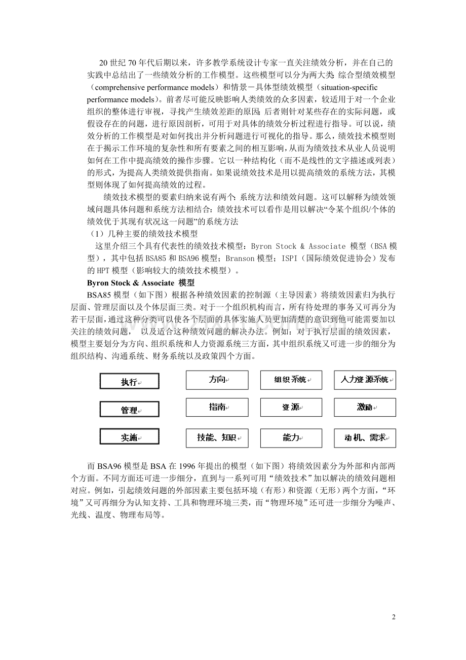 绩效技术(HPT)模型与教学系统设计(ISD)模型的述评.doc_第2页