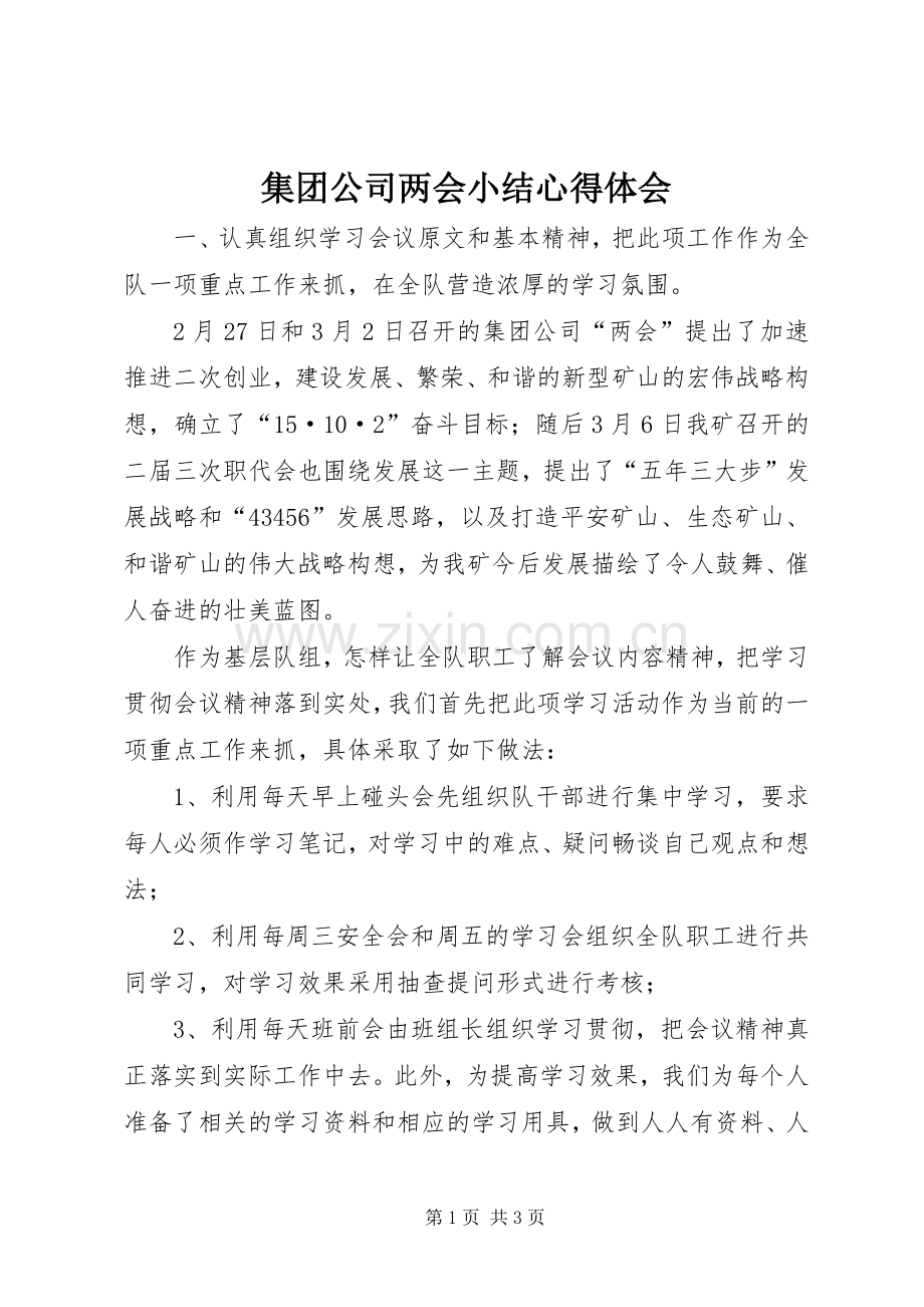 集团公司两会小结心得体会.docx_第1页