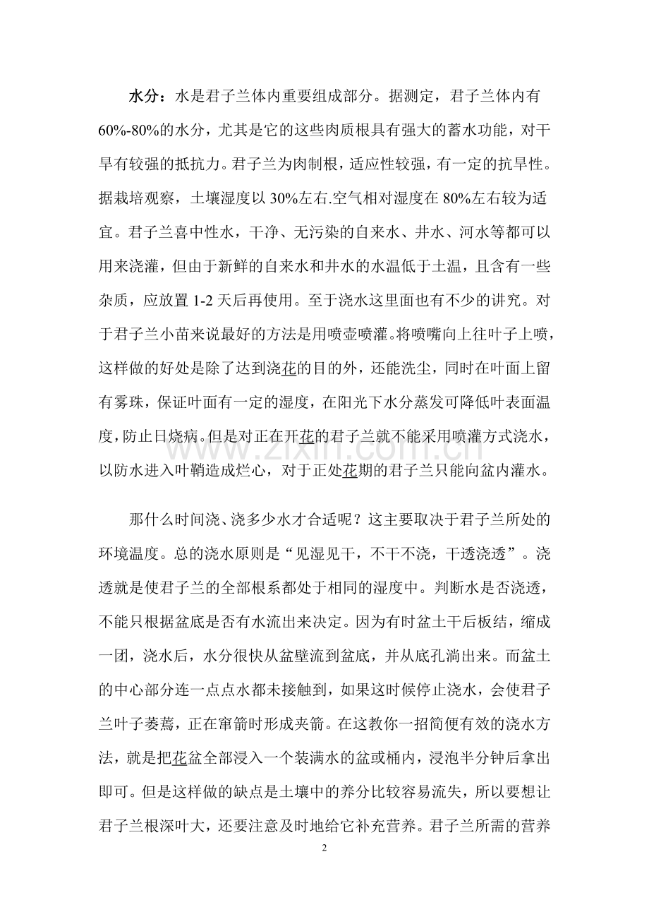 君子兰怎么养,如何育苗.doc_第2页