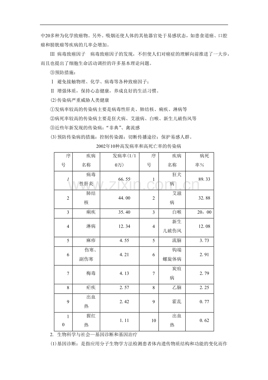 《人类面临的问题之一：健康问题》同步习题1.doc_第2页