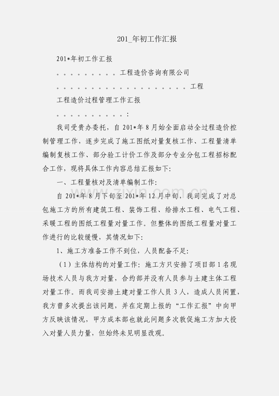 201_年初工作汇报.docx_第1页