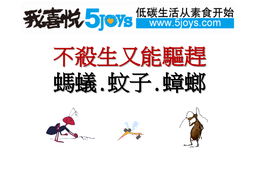 低碳生活我喜悦网 驱赶蚂蚁、蚊子、蟑螂的方法 (新版).pps_第1页