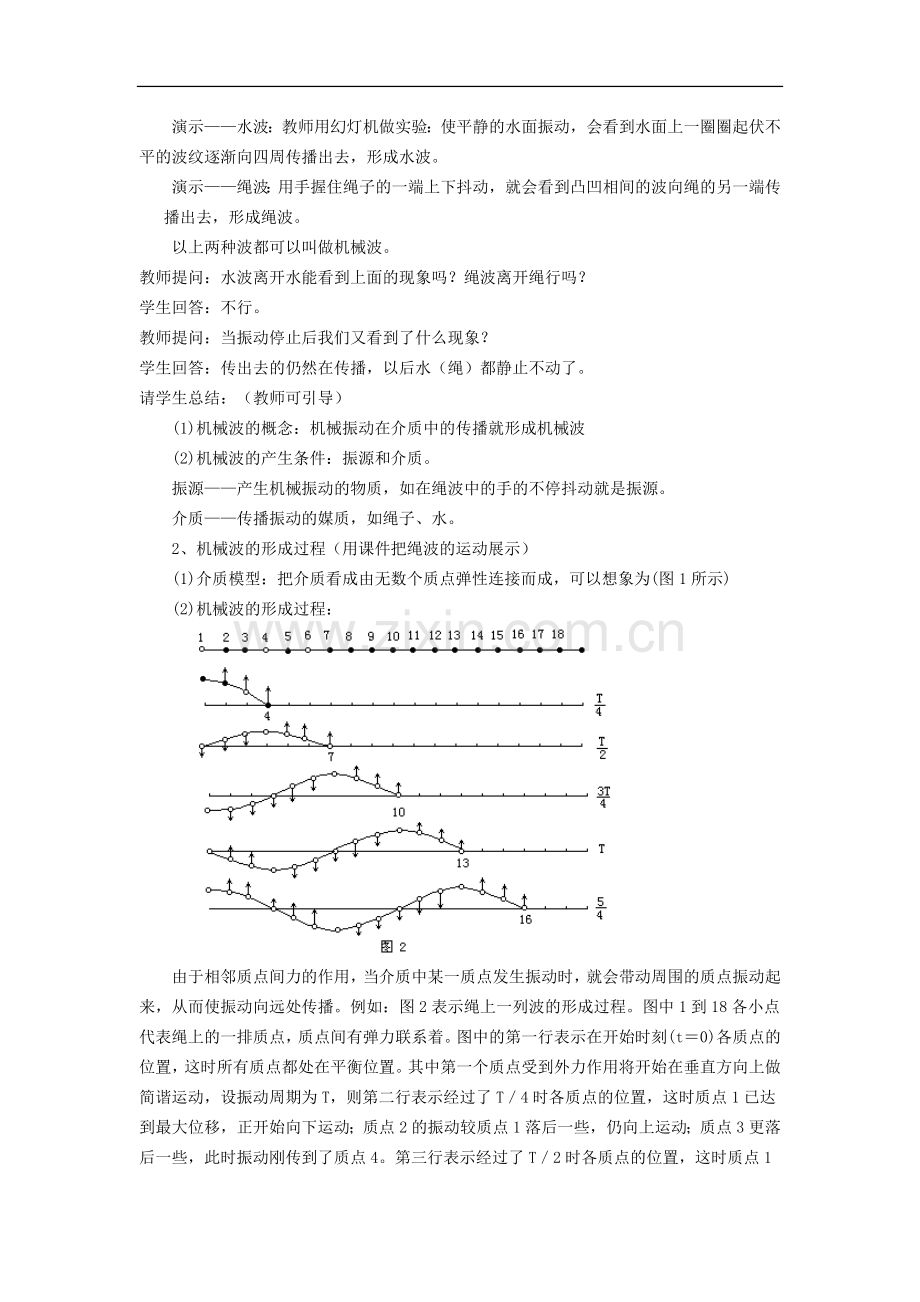 《波的形成和传播》示范教案.doc_第2页