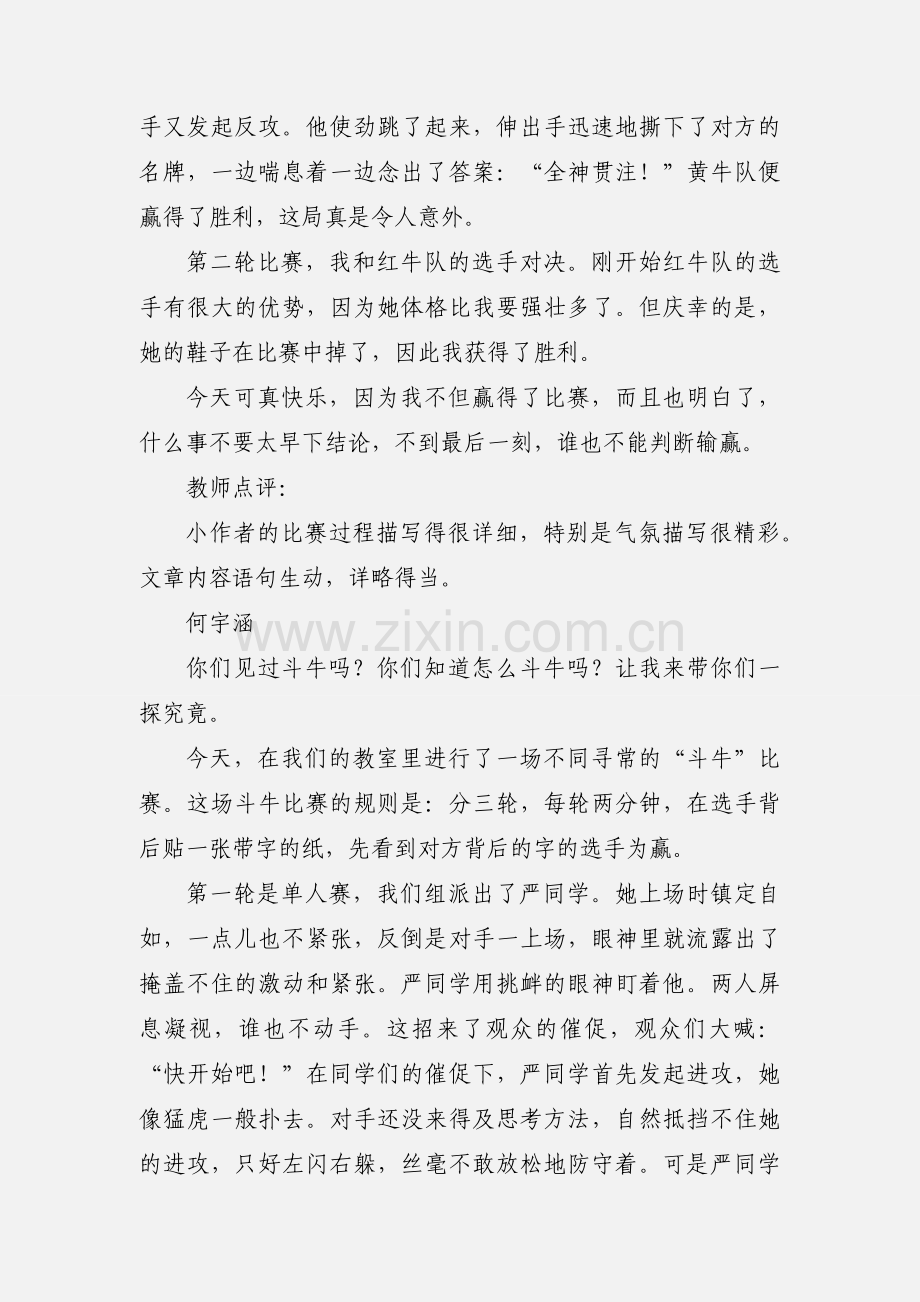斗牛比赛 作文4篇.docx_第2页